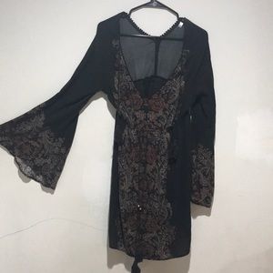 Boho Chic Bell-sleeved Dress.